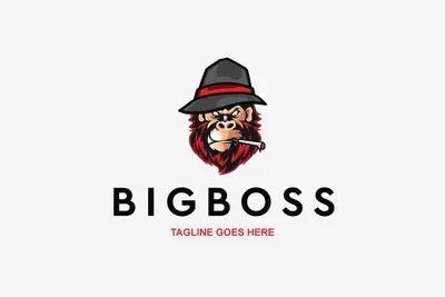 Cool Big Boss Logo Design Stock Illustration | Adobe Stock