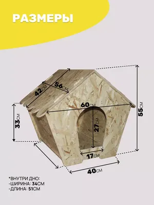 Будка для собаки, 105 × 75 × 64 см, деревянная, с крышей 5483593 Greengo  купить по цене от 9 998руб. | Трикотаж Плюс | Екатеринбург, Москва