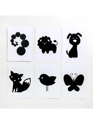 Черно-белые картинки для малышей Зверушки Феникс-Премьер — купить в  интернет-магазине www.SmartyToys.ru