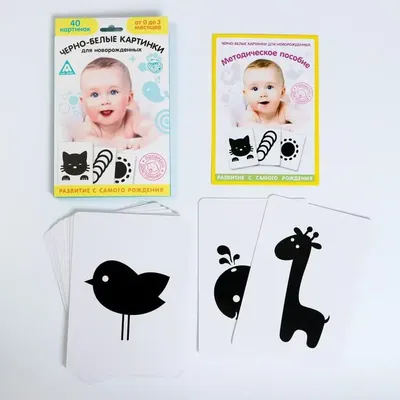 Черно-белые картинки для новорожденных – развивающие картинки для детей до  года | Новорожденные, Черно-белое, Игрушки для новорожденных
