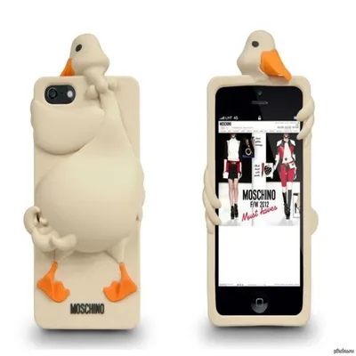 Купить силиконовый кролик чехол для iPhone 5/5s Moschino Violetta Rabbit  зайчик коричневый