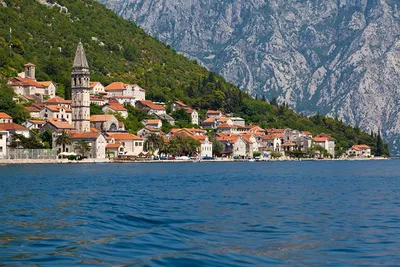 Panorama Of The Bay Of Kotor And The Town, Montenegro Фотография, картинки,  изображения и сток-фотография без роялти. Image 173455405