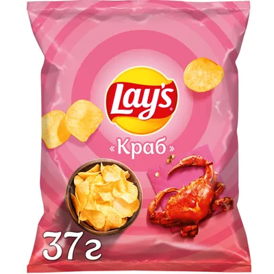 Чипсы картофельные Lays со вкусом краба, 37г - купить с доставкой в Самаре  в Перекрёстке