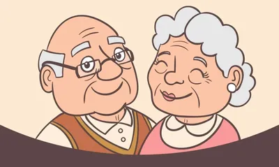 Бабушка и дедушка рисунок для детей - 59 фото