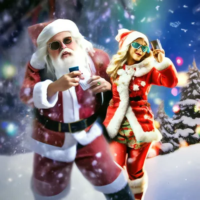 [72+] Дед мороз пьяный картинки обои