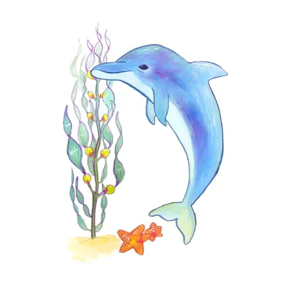 Дельфин рисунок для детей поэтапно - 36 фото
