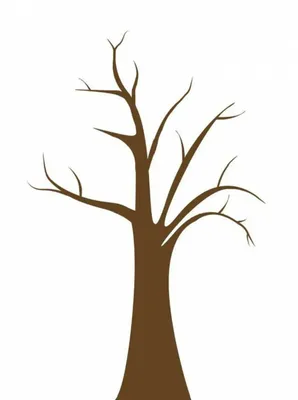 Картинка Дерево без листьев распечатать для мальчиков | RaskraskA4.ru