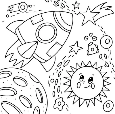 Раскраски Космос. 100 Раскрасок для печати | WONDER DAY — Раскраски для  детей и взрослых | Раскраски, Космос, Детские художественные проекты