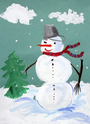 Детский Рисунок Снеговик Зима - Бесплатное изображение на Pixabay - Pixabay