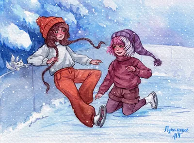 Рисунок Зимние забавы №77841 - «Новогодние фантазии» (09.01.2024 - 03:08)