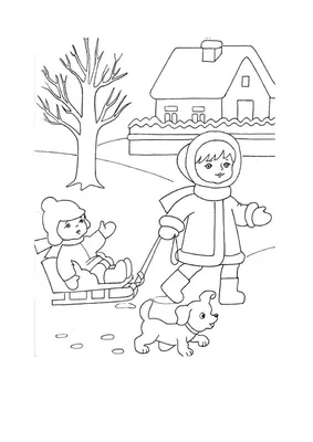 Иллюстрация Зимние забавы в стиле детский | Illustrators.ru