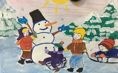 Зима в детский сад рисунок (54 фото) » рисунки для срисовки на Газ-квас.ком