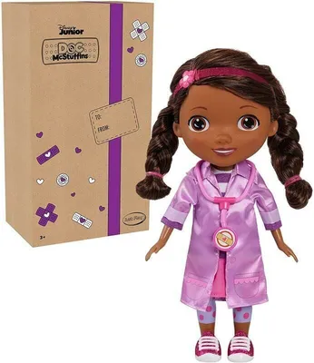 Кукла Доктор Плюшева 30 см в розовом халате - Doc McStuffins, Just play -  купить в Москве с доставкой по России