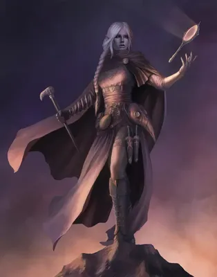 Female Drow Warrior\" Mounted Print for Sale by Fungal-Art | Redbubble