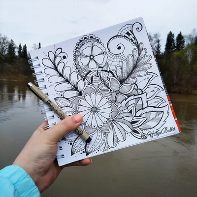 Дудлинг для начинающих | Цветы | Арт | Узоры | Как рисовать дудлинг |  Цветной | цветочный | Рисунки | Рисунок | Камни | По… | Drawings, Easy  drawings, Cool drawings
