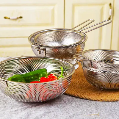 Дуршлаг Fackelmann Colander серебристый, нержавеющая сталь, 24 см - купить  в Баку. Цена, обзор, отзывы, продажа