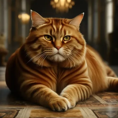 Двигающиеся картинка с жирным котиком…» — создано в Шедевруме