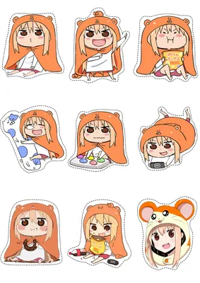 Лист наклеек Двуличная сестрёнка Умару/Himouto! Umaru-chan Купить в  интернет магазине AnimeStore4you.