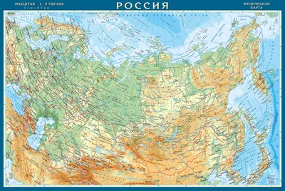 Настенная карта России физическая ламинированная 1,43х1,02 м,КН101 - купить  географической карты в интернет-магазинах, цены на Мегамаркет | 1633503