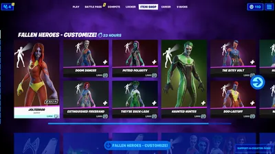 What's In The Fortnite Item Shop Today - October 27, 2021: Zombie  Superheroes In The Fallen Heroes Set - GameSpot