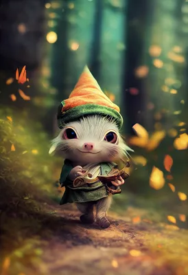 Happy Gnome/Dwarf Fantasy Creature Digital Art By Winters860 Isolated,  Background Stock Photo - Alamy