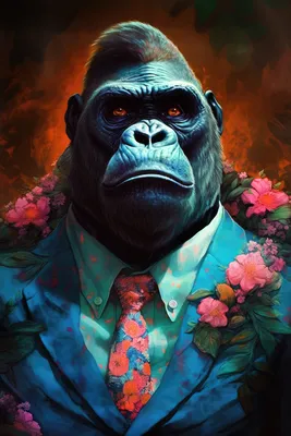 Wall Art Print | Hipster Gorilla | Abposters.com