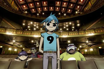 2-D Фан-арт Gorillaz, 2-D Гориллаз, лицо, черные волосы, другие png |  Klipartz