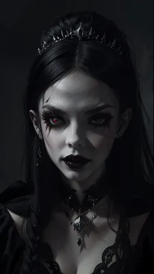 Готическая женщина с кровью, капающей изо рта, прекрасная королева  вампиров, Вампир, атмосфера готического ужаса - SeaArt AI