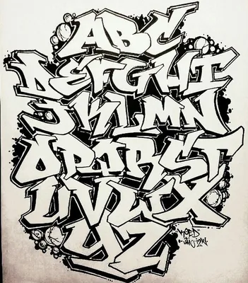 Graffiti font 7/граффити шрифт 7 | Граффити, Надписи в стиле граффити,  Граффити в виде алфавита
