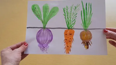 Рисунок \"Овощи на грядке\" - YouTube
