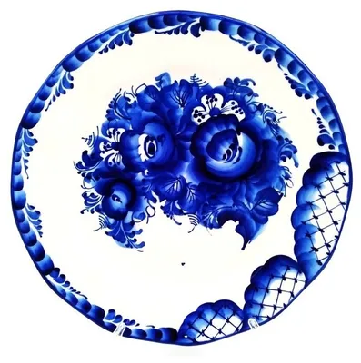 Тарелка керамика под «Гжель»