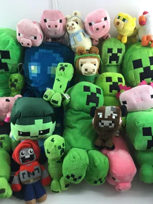 Minecraft Plush 8-14\" Stuffed Animal Toys Dolls Mojang Jinx Video Game Cute  Gift | eBay