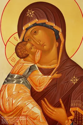 Владимирская икона Божией Матери, старинная икона в окладе 19 в. купить в  церковной лавке Данилова монастыря