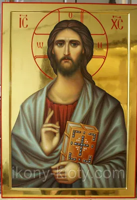 Писаная икона Иисус Христос (ПД000772) - купить в интернет магазине Axios
