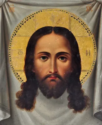 Икона Иисуса Христа Спасителя в серебряном окладе