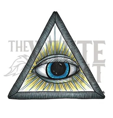 Illuminati All Seeing Eye Emblem Digital Art downloadable Image File 800  Ppi - Etsy