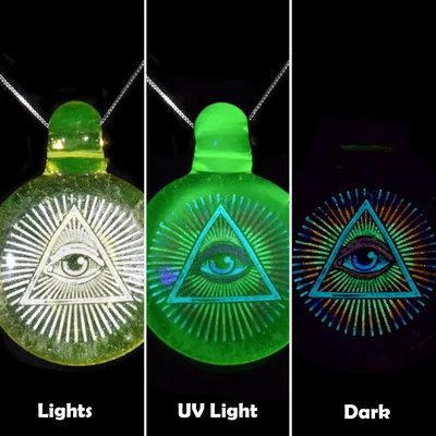 Glow Illuminati \"Eye of Providence\" Pendant by Berzerker – Prism Glassworks