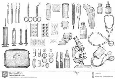 Инструменты врача раскраска (Большое количество фото) - drawpics.ru