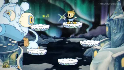 A cuphead boss battle on Craiyon