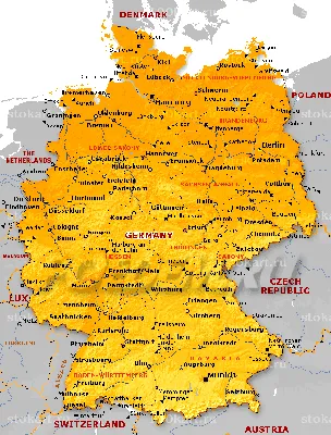 Карта земель Германии | Карты Германии
