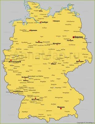 карты : Карта Германии (немец.) | Германия | Туристический портал Svali.RU