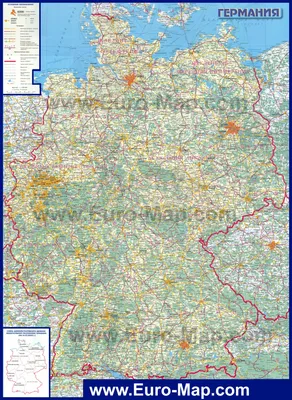 Отпуск.com / Подробная карта Германии