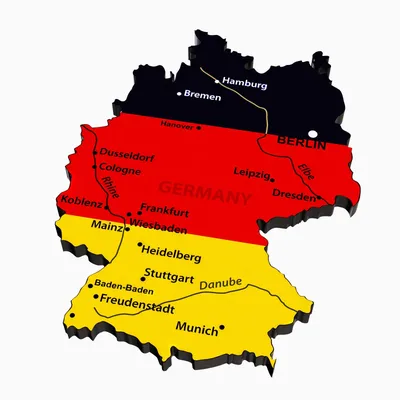 Карта Германии (окрашенная Штатами И Административными Округами) С  Подразделениями Клипарты, SVG, векторы, и Набор Иллюстраций Без Оплаты  Отчислений. Image 82009244
