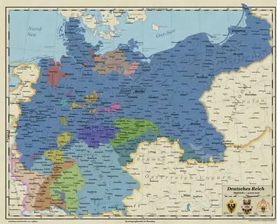 Большая подробная карта автомобильных дорог Германии со всеми городами |  Auto-Maps.com | Карты всех стран мира