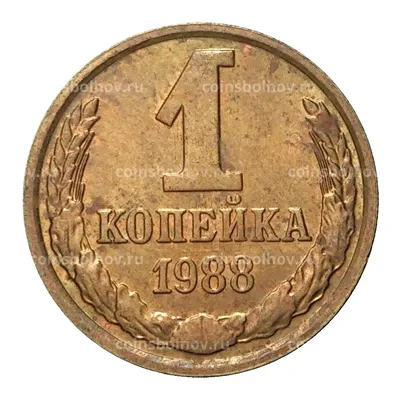 1 копейка 1988 года №0001-11580 за 5 руб в интернет-магазине «Монеты»