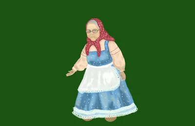 Иллюстрация Бабушка для сказки в стиле детский | Illustrators.ru