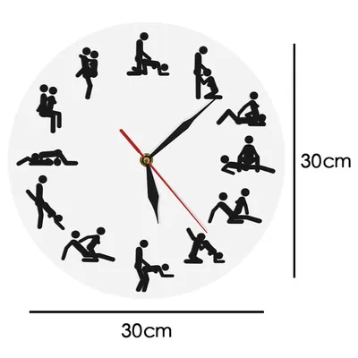 Купить Круглые настенные часы с забавным эффектом, секс-поза, часы, декор  для спальни | Joom