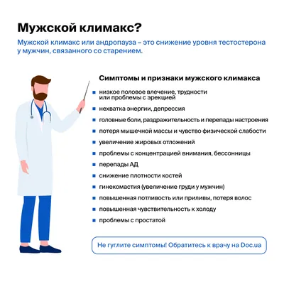 Климакс у мужчин: симптомы менопауза у мужчин | doc.ua