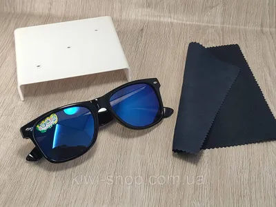 Поляризационные солнцезащитные очки (Polaroid) Ray Ban Wayfarer синие,  polarized glasses очки синие зеркальные (ID#1994547253), цена: 287 ₴,  купить на Prom.ua