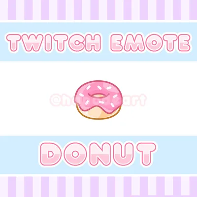 Pink Donut Emote twitch, Discord, Stream - Etsy